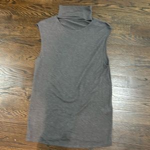 IRO Lamavi top Cut out chest soft dark gray XS part cashmere